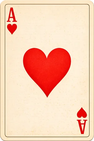 As de cœur, carte illustrée du jeu